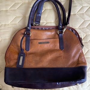 Two tone brown purse